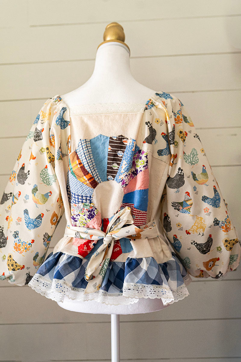The Old Quilt Blouse Made with Vintage Fabric Size S-L