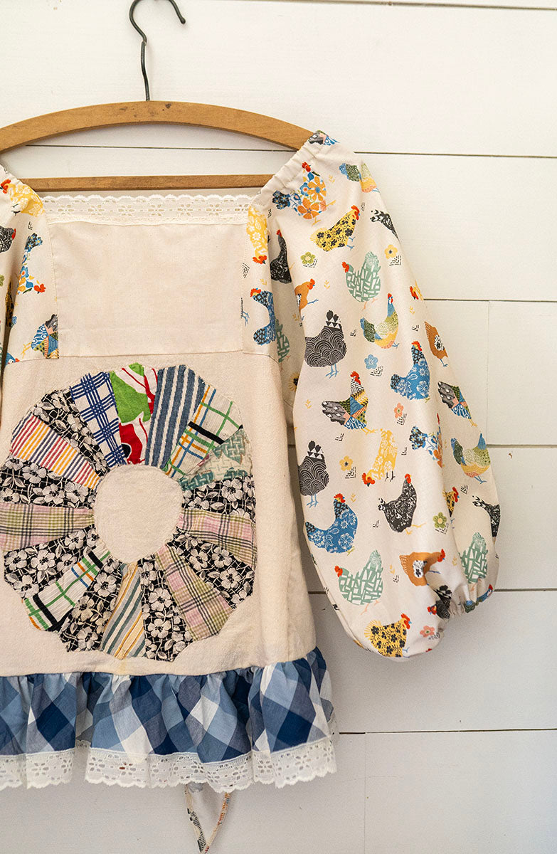 The Old Quilt Blouse Made with Vintage Fabric Size S-L
