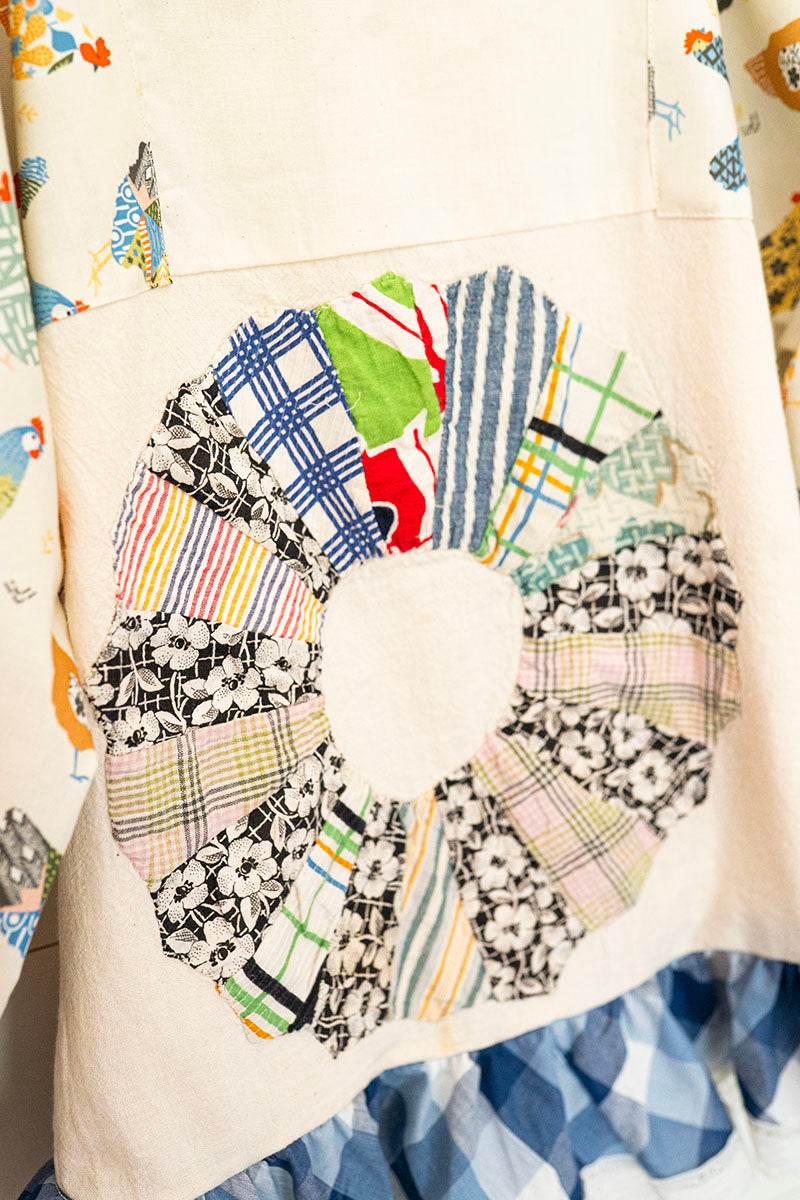 The Old Quilt Blouse Made with Vintage Fabric Size S-L