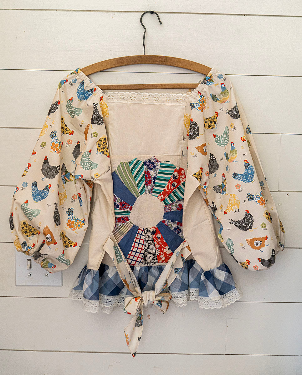 The Old Quilt Blouse Made with Vintage Fabric Size S-L